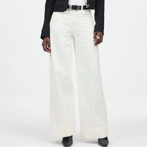 Madewell Superwide-Leg Jeans True White size 32 NWT preppy summer